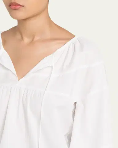 Vince Shirred Long-Sleeve Top | Thumbnail 5 Vince Shirred Long-Sleeve Top | Thumbnail 5