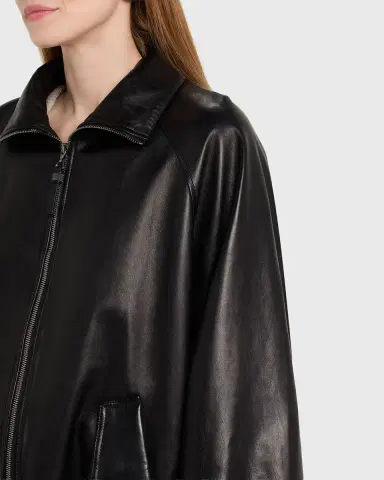 Brunello Cucinelli Leather Zip-Front Jacket | Thumbnail 5 Brunello Cucinelli Leather Zip-Front Jacket | Thumbnail 5