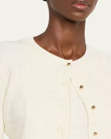 Toccin Elise Crewneck Cable-Knit Cardigan | Thumbnail 5 Toccin Elise Crewneck Cable-Knit Cardigan | Thumbnail 5