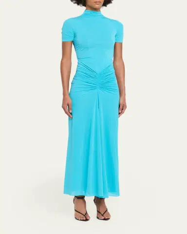 Ronny Kobo Enid Ruched Tissue Jersey Maxi Dress | Thumbnail 4 Ronny Kobo Enid Ruched Tissue Jersey Maxi Dress | Thumbnail 4