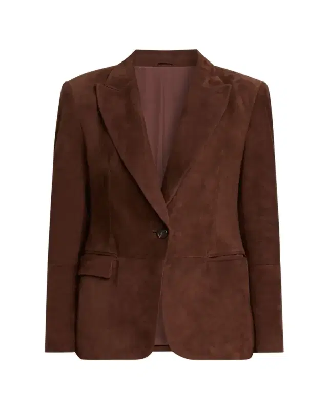 Suede Single-Breasted Jacket Suede Single-Breasted Jacket