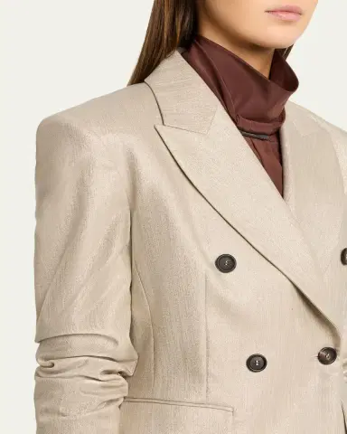 Brunello Cucinelli Bold Shoulder Double-Breasted Jacket | Thumbnail 5 Brunello Cucinelli Bold Shoulder Double-Breasted Jacket | Thumbnail 5