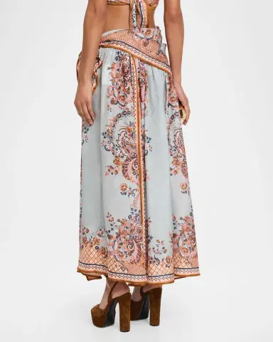 Zimmermann Aster Scarf Midi Skirt | Thumbnail 2 Zimmermann Aster Scarf Midi Skirt | Thumbnail 2