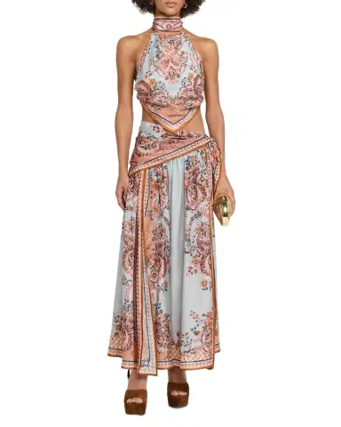 Zimmermann Aster Scarf Midi Skirt | Thumbnail 1 Zimmermann Aster Scarf Midi Skirt | Thumbnail 1