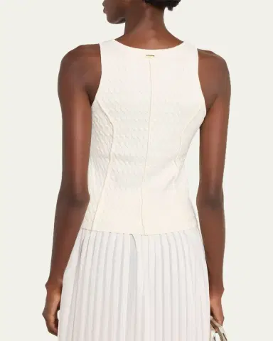 Toccin Joyce Seamed Cable-Knit Tank Top | Thumbnail 3 Toccin Joyce Seamed Cable-Knit Tank Top | Thumbnail 3