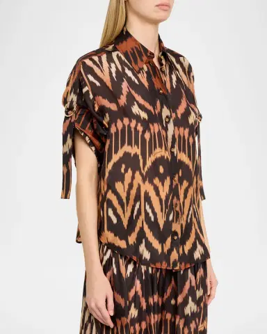 Zimmermann Aster Ikat Relaxed Shirt | Thumbnail 3 Zimmermann Aster Ikat Relaxed Shirt | Thumbnail 3