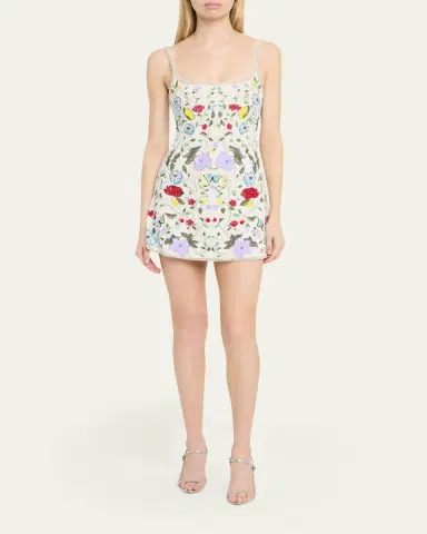 ALICE + OLIVIA Julia Embellished Mini Gown | Thumbnail 2 ALICE + OLIVIA Julia Embellished Mini Gown | Thumbnail 2
