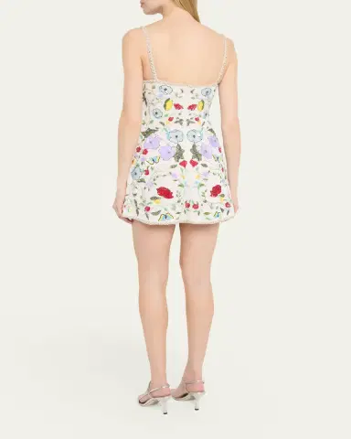 ALICE + OLIVIA Julia Embellished Mini Gown | Thumbnail 3 ALICE + OLIVIA Julia Embellished Mini Gown | Thumbnail 3