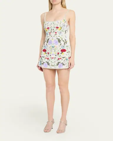 ALICE + OLIVIA Julia Embellished Mini Gown | Thumbnail 4 ALICE + OLIVIA Julia Embellished Mini Gown | Thumbnail 4