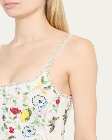 ALICE + OLIVIA Julia Embellished Mini Gown | Thumbnail 5 ALICE + OLIVIA Julia Embellished Mini Gown | Thumbnail 5