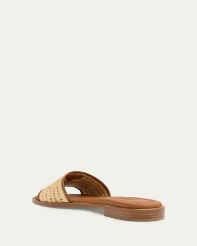 Prada Triangle Logo Raffia Flat Slide Sandals | Thumbnail 2 Prada Triangle Logo Raffia Flat Slide Sandals | Thumbnail 2