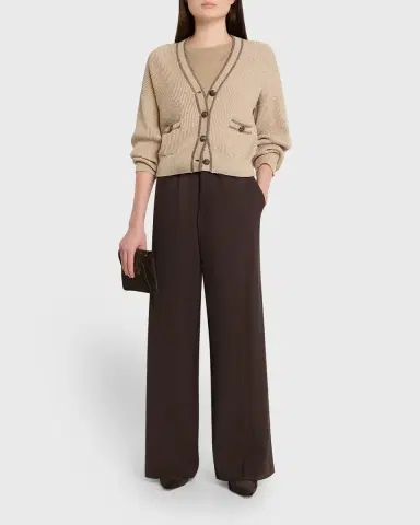 Brunello Cucinelli Wool-Blend Wide-Leg Pants | Thumbnail 2 Brunello Cucinelli Wool-Blend Wide-Leg Pants | Thumbnail 2