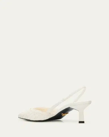 Prada 55mm Triangle Logo Woven Leather Slingback Pumps | Thumbnail 4 Prada 55mm Triangle Logo Woven Leather Slingback Pumps | Thumbnail 4