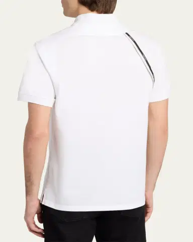 McQueen Men's Harness Cotton Pique Polo Shirt | Thumbnail 3 McQueen Men's Harness Cotton Pique Polo Shirt | Thumbnail 3