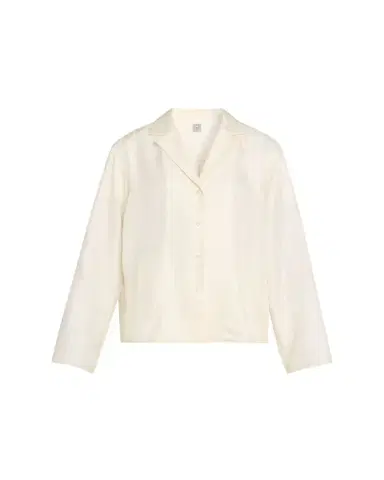 TOTEME Monogram Silk Pj Top | Thumbnail 1 TOTEME Monogram Silk Pj Top | Thumbnail 1