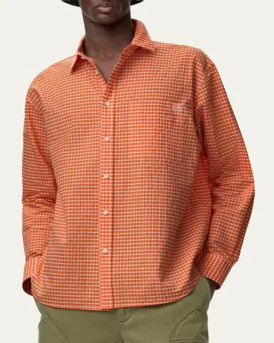Loewe x Paula's Ibiza Men's Gingham Button-Down Shirt | Thumbnail 4 Loewe x Paula's Ibiza Men's Gingham Button-Down Shirt | Thumbnail 4