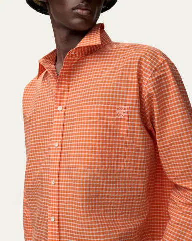 Loewe x Paula's Ibiza Men's Gingham Button-Down Shirt | Thumbnail 5 Loewe x Paula's Ibiza Men's Gingham Button-Down Shirt | Thumbnail 5