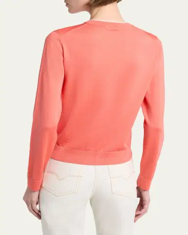 Versace Fine Wool Cardigan | Thumbnail 3 Versace Fine Wool Cardigan | Thumbnail 3