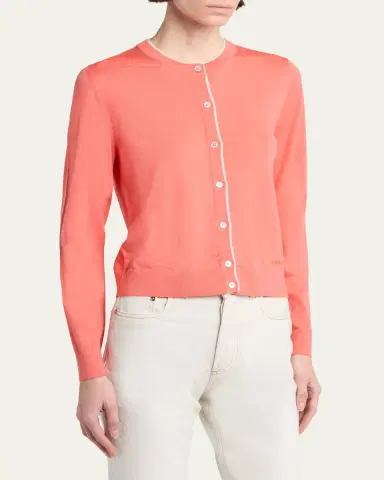 Versace Fine Wool Cardigan | Thumbnail 4 Versace Fine Wool Cardigan | Thumbnail 4
