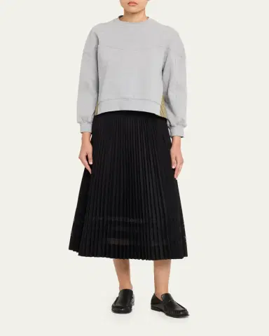 3.1 Phillip Lim Long-Sleeve French-Terry Combo Top | Thumbnail 2 3.1 Phillip Lim Long-Sleeve French-Terry Combo Top | Thumbnail 2