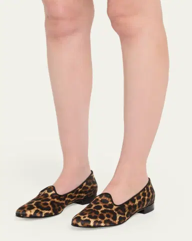 Vibi Venezia Leopard-Print Silk Loafers | Thumbnail 2 Vibi Venezia Leopard-Print Silk Loafers | Thumbnail 2