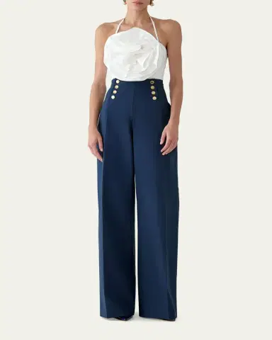 Carolina Herrera Rose Applique Halter Top | Thumbnail 2 Carolina Herrera Rose Applique Halter Top | Thumbnail 2