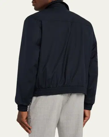 Brunello Cucinelli Men's Bonded Silk and Virgin Wool Shirt Jacket | Thumbnail 3 Brunello Cucinelli Men's Bonded Silk and Virgin Wool Shirt Jacket | Thumbnail 3