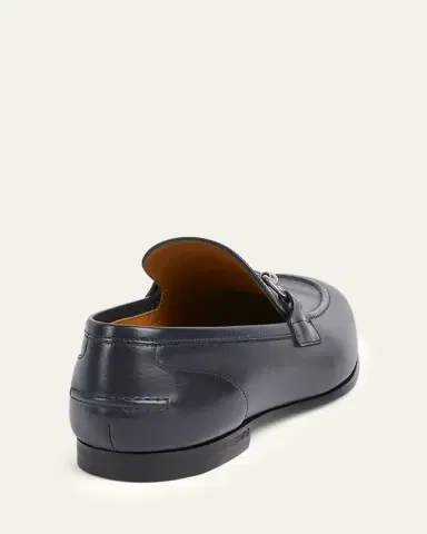 Gucci Men's Jordaan Moccasin Leather Bit Loafers | Thumbnail 4 Gucci Men's Jordaan Moccasin Leather Bit Loafers | Thumbnail 4