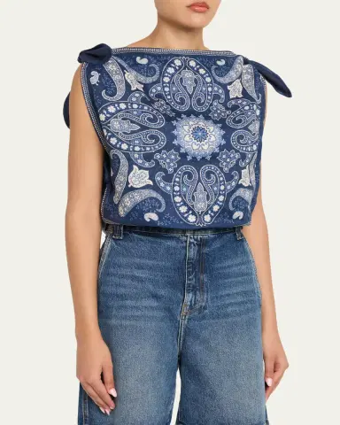 Sea Emelina Printed Tie-Side Mini Skirt | Thumbnail 4 Sea Emelina Printed Tie-Side Mini Skirt | Thumbnail 4