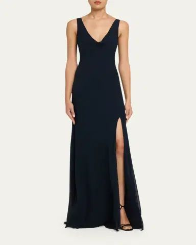 Jason Wu Collection Plunging Cowl-Neck Sleeveless Crepe Gown | Thumbnail 2 Jason Wu Collection Plunging Cowl-Neck Sleeveless Crepe Gown | Thumbnail 2
