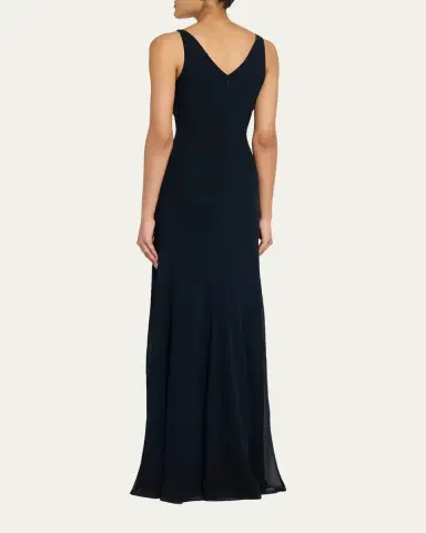 Jason Wu Collection Plunging Cowl-Neck Sleeveless Crepe Gown | Thumbnail 3 Jason Wu Collection Plunging Cowl-Neck Sleeveless Crepe Gown | Thumbnail 3