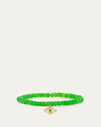 Sydney Evan 14K Emerald Evil Eye on Kiwi Opal Bracelet | Thumbnail 2 Sydney Evan 14K Emerald Evil Eye on Kiwi Opal Bracelet | Thumbnail 2