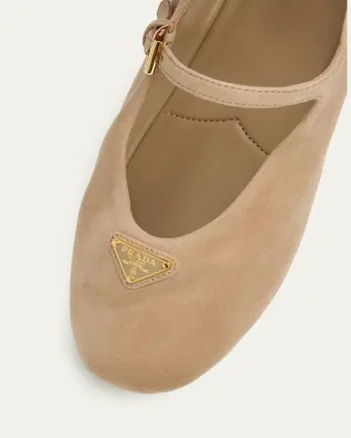 Prada Suede Mary Jane Ballerina Flats | Thumbnail 5 Prada Suede Mary Jane Ballerina Flats | Thumbnail 5