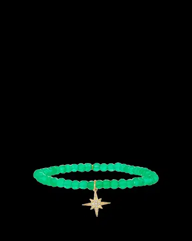 Sydney Evan 14K Diamond Pave Starburst on Green Onyx Bracelet | Thumbnail 2 Sydney Evan 14K Diamond Pave Starburst on Green Onyx Bracelet | Thumbnail 2