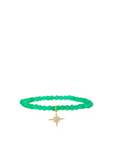 Sydney Evan 14K Diamond Pave Starburst on Green Onyx Bracelet | Thumbnail 1 Sydney Evan 14K Diamond Pave Starburst on Green Onyx Bracelet | Thumbnail 1
