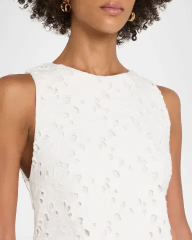 Alice + Olivia Clyde Eyelet Shift Dress | Thumbnail 4 Alice + Olivia Clyde Eyelet Shift Dress | Thumbnail 4