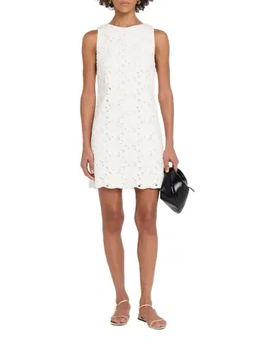 Alice + Olivia Clyde Eyelet Shift Dress | Thumbnail 1 Alice + Olivia Clyde Eyelet Shift Dress | Thumbnail 1