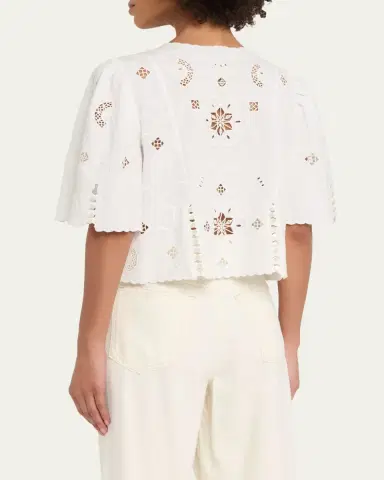 Sea Gardener Embroidered Top | Thumbnail 3 Sea Gardener Embroidered Top | Thumbnail 3
