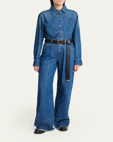Givenchy Cropped Raw-Edge Cotton Denim Jacket | Thumbnail 2 Givenchy Cropped Raw-Edge Cotton Denim Jacket | Thumbnail 2