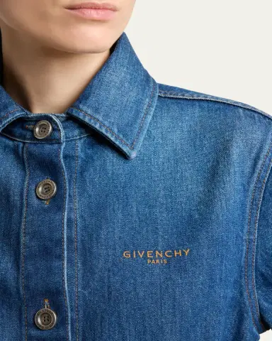 Givenchy Cropped Raw-Edge Cotton Denim Jacket | Thumbnail 5 Givenchy Cropped Raw-Edge Cotton Denim Jacket | Thumbnail 5