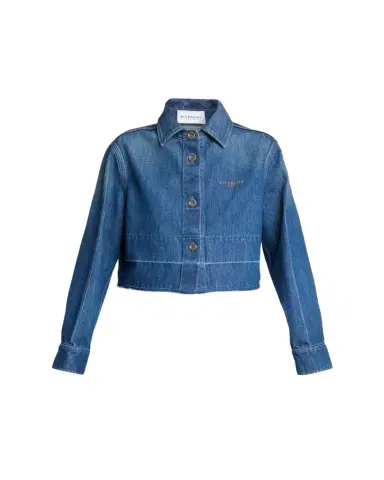 Givenchy Cropped Raw-Edge Cotton Denim Jacket | Thumbnail 1 Givenchy Cropped Raw-Edge Cotton Denim Jacket | Thumbnail 1