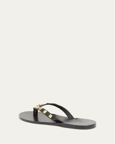 Valentino Garavani Rockstud Leather Flat Thong Sandals | Thumbnail 3 Valentino Garavani Rockstud Leather Flat Thong Sandals | Thumbnail 3
