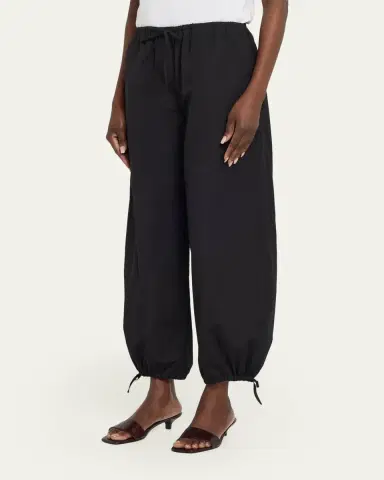 TOTEME Drawstring Cotton Balloon Pants | Thumbnail 4 TOTEME Drawstring Cotton Balloon Pants | Thumbnail 4
