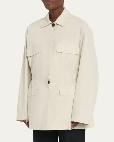 Toteme Collared Drawstring Jacket | Thumbnail 4 Toteme Collared Drawstring Jacket | Thumbnail 4