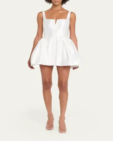 Self-Portrait Taffeta Mini Dress | Thumbnail 2 Self-Portrait Taffeta Mini Dress | Thumbnail 2