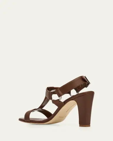 Manolo Blahnik 90mm Miona Leather T-Bar Sandals | Thumbnail 5 Manolo Blahnik 90mm Miona Leather T-Bar Sandals | Thumbnail 5