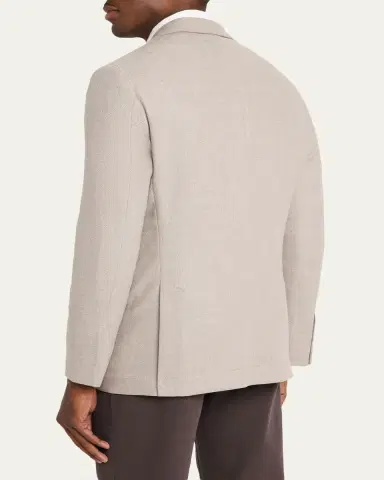 Brunello Cucinelli Men's Wool Flap Pocket Single-Breasted Suit Jacket | Thumbnail 2 Brunello Cucinelli Men's Wool Flap Pocket Single-Breasted Suit Jacket | Thumbnail 2