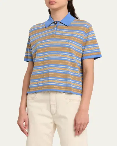 Guest In Residence Striped Short-Sleeve Rugby Polo | Thumbnail 4 Guest In Residence Striped Short-Sleeve Rugby Polo | Thumbnail 4