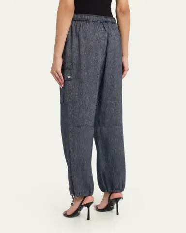 Cinq à Sept Crislin Linen-Blend Drawstring Cargo Pants | Thumbnail 3 Cinq à Sept Crislin Linen-Blend Drawstring Cargo Pants | Thumbnail 3