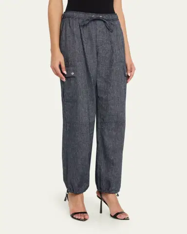 Cinq à Sept Crislin Linen-Blend Drawstring Cargo Pants | Thumbnail 4 Cinq à Sept Crislin Linen-Blend Drawstring Cargo Pants | Thumbnail 4